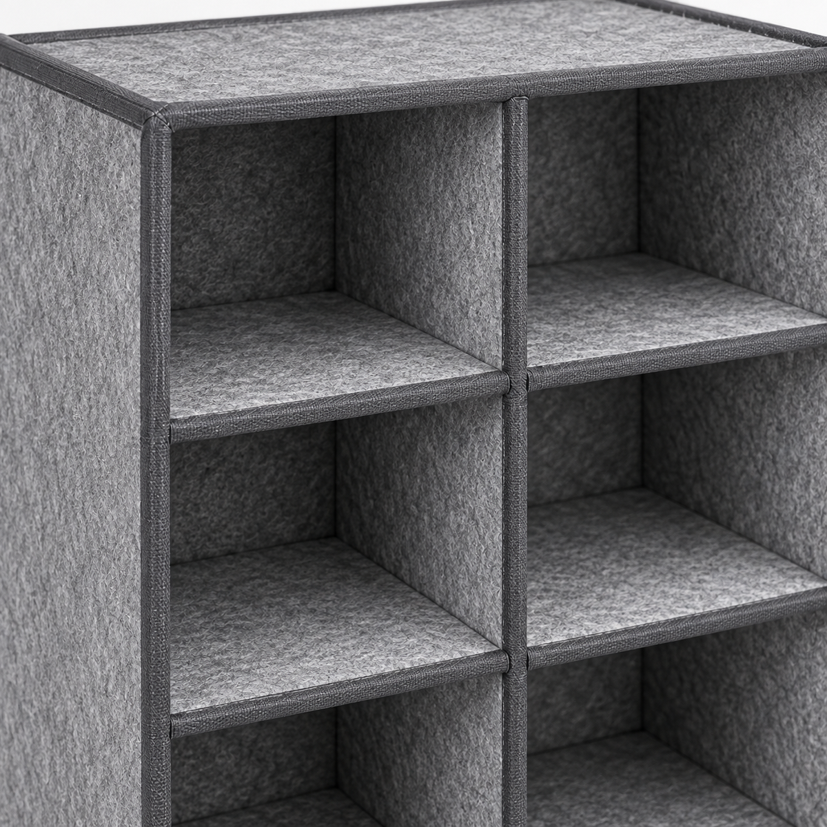 Healthyaus Gray Six-Cube Open Storage Organizer with Fabric-Look Finish