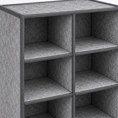 Healthyaus Gray Six-Cube Open Storage Organizer with Fabric-Look Finish