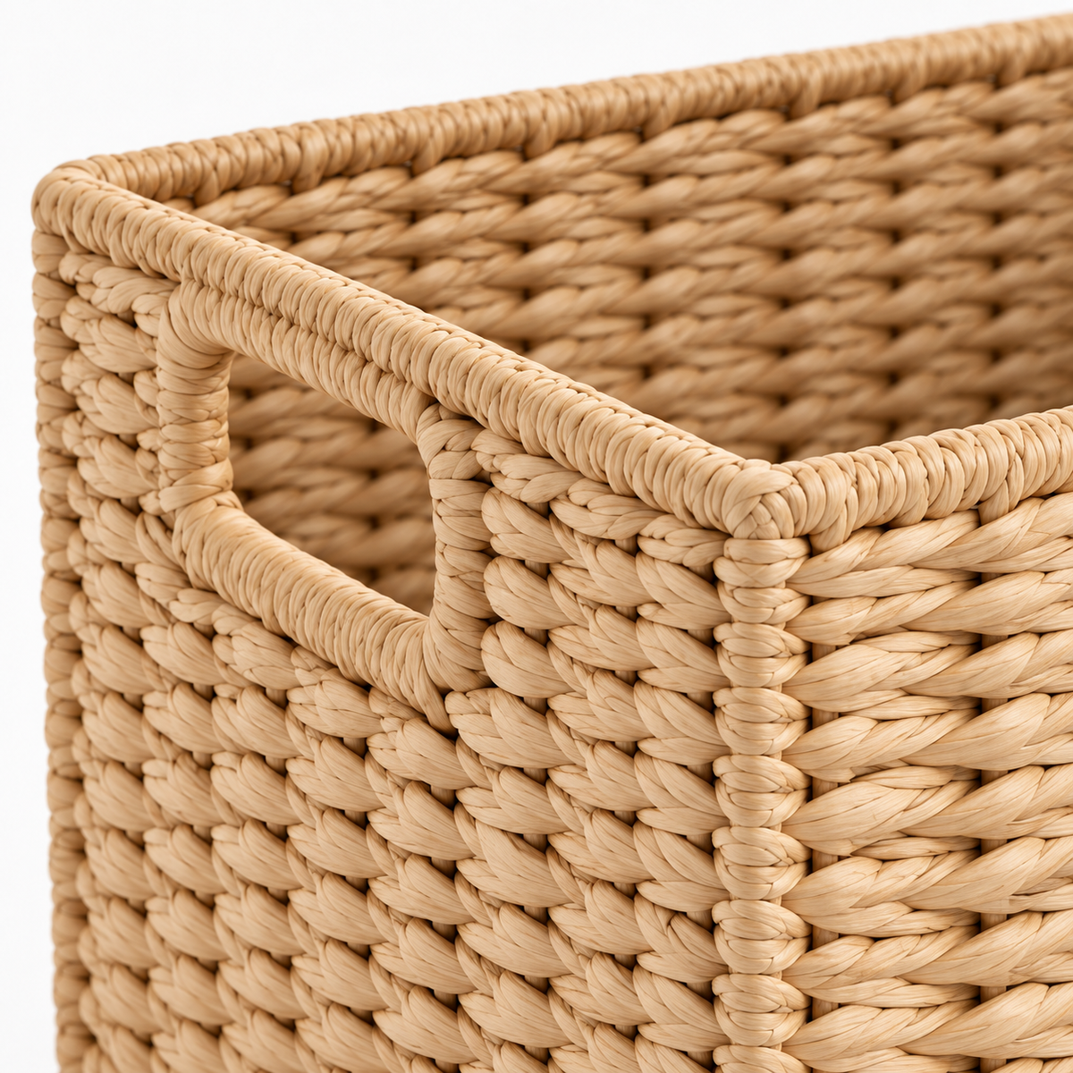 Healthyaus Natural Woven Storage Basket with Dual Handle Design